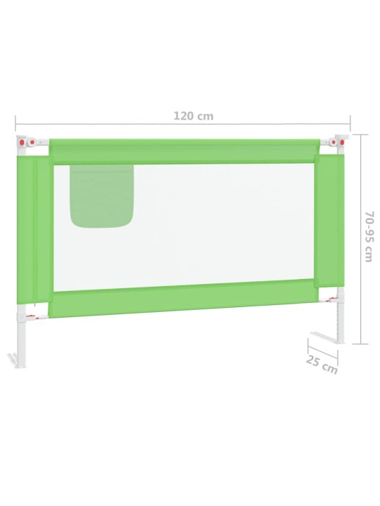 Voodipiire väikelapse voodile, roheline, 120 x 25 cm, kangas