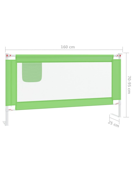 Voodipiire väikelapse voodile, roheline, 160 x 25 cm, kangas