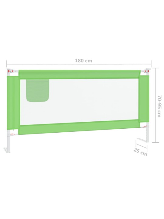 Voodipiire väikelapse voodile, roheline, 180 x 25 cm, kangas
