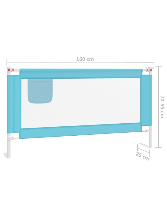 Voodipiire väikelapse voodile, sinine, 160 x 25 cm, kangas