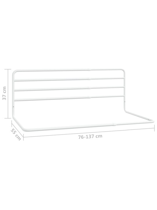Voodipiire väikelapse voodile, valge, (76-137)x55 cm, raud