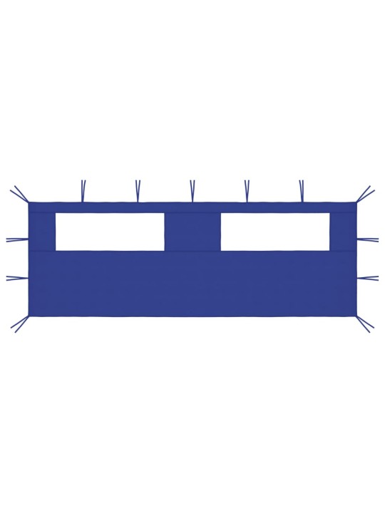 Lehtla külgsein akendega 6 x 2 m sinine