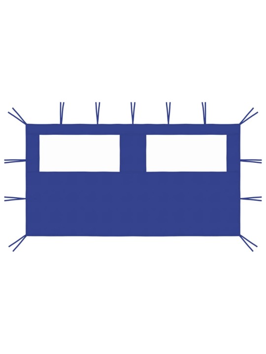 Lehtla külgsein akendega 4 x 2 m sinine