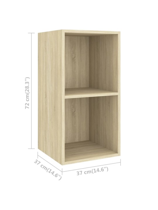 Seina telerikapp, sonoma tamm, 37 x 37 x 72 cm, puitlaastplaat