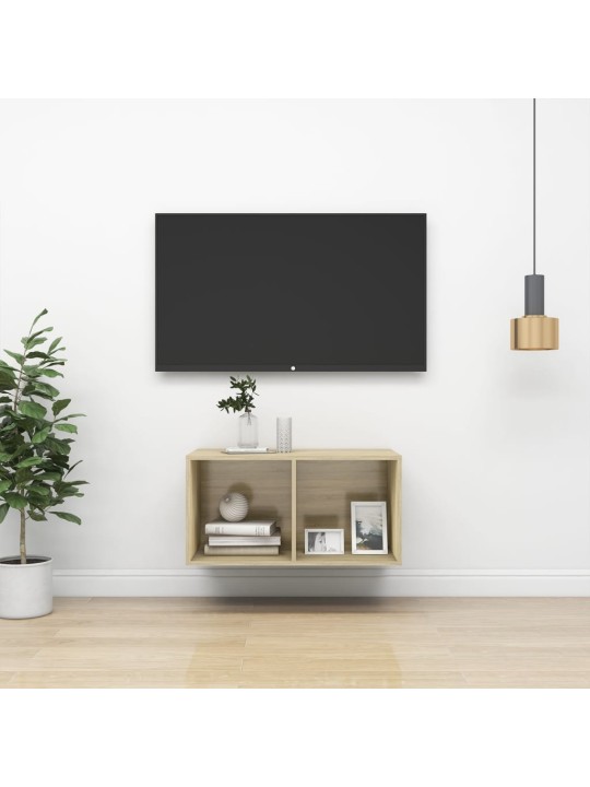 Seina telerikapp, sonoma tamm, 37 x 37 x 72 cm, puitlaastplaat