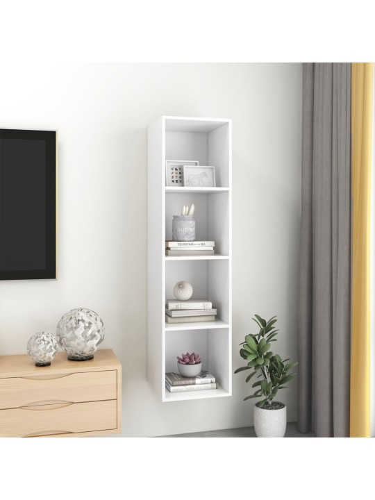 Seina telerikapp, valge, 37 x 37 x 142,5 cm, puitlaastplaat