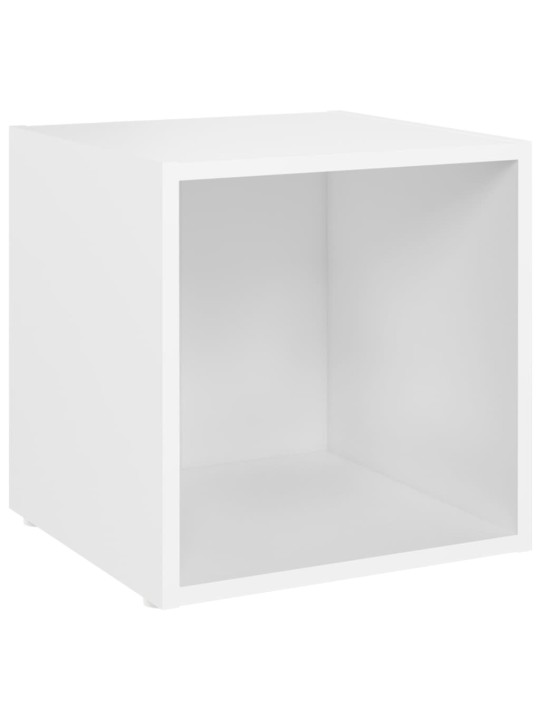 Telerikapp, valge, 37 x 35 x 37 cm, puitlaastplaat