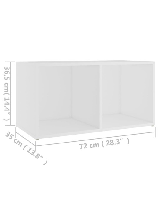 Telerikapp, valge, 72x35x36,5 cm, puitlaastplaat