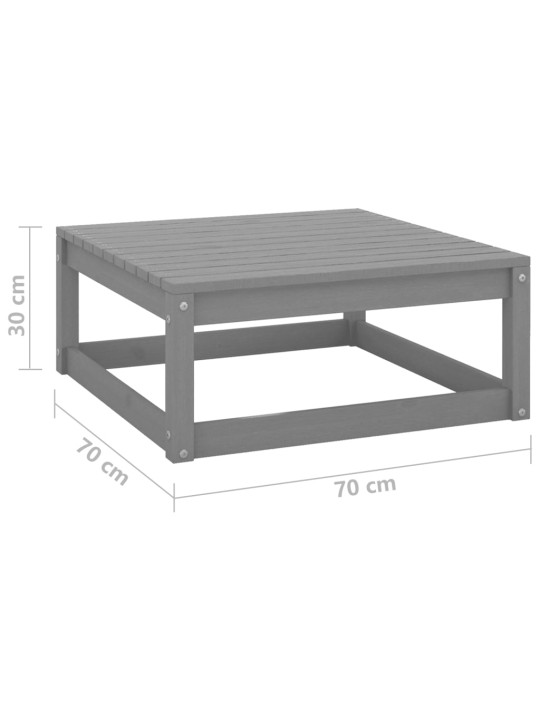 2-osaline aiamööbli komplekt, hall, männipuit