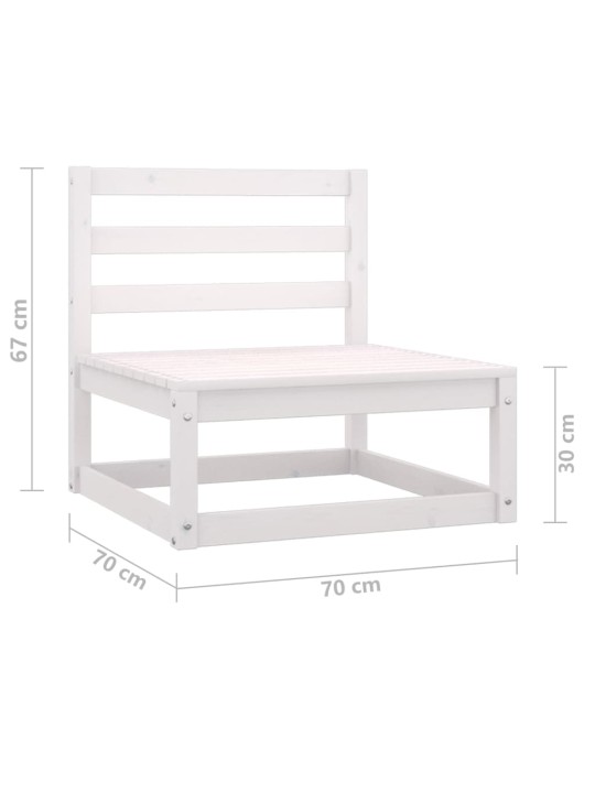3-osaline aiamööblikomplekt, valge, männipuit
