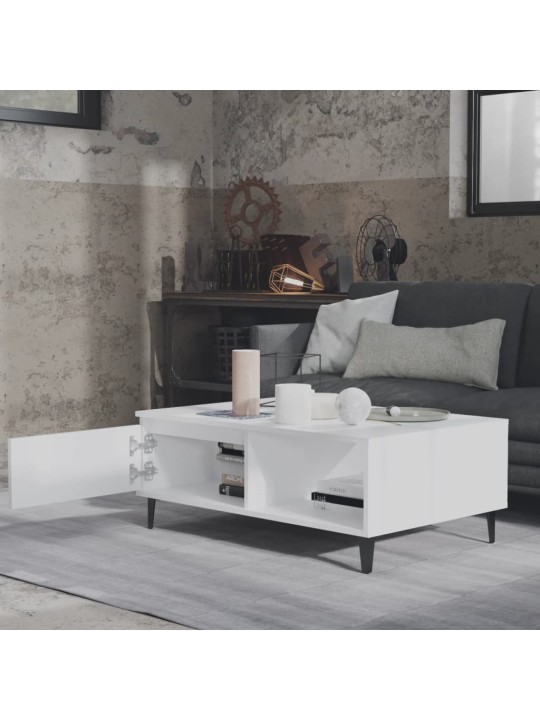 KOHVILAUD, VALGE, 90X60X35 CM, PUITLAASTPLAAT