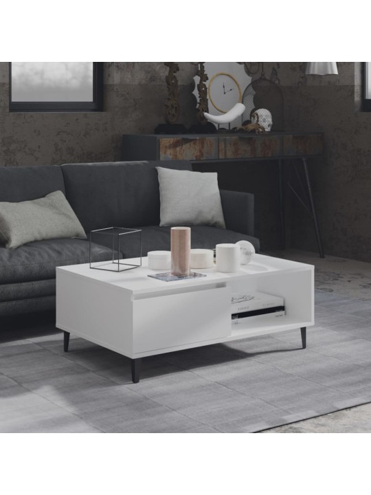 KOHVILAUD, VALGE, 90X60X35 CM, PUITLAASTPLAAT