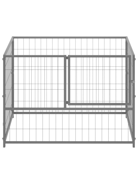 Koeraaedik, hõbedane, 100 x 100 x 70 cm, teras