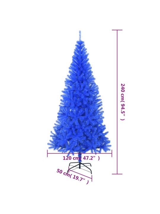 Kunstkuusk alusega, sinine, 240 cm, pvc