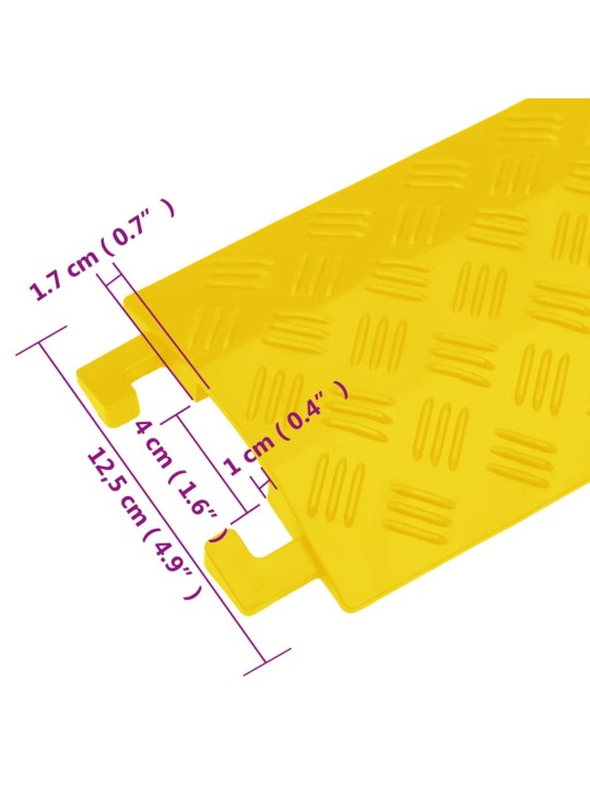 Kaablikaitse kaldteed 4 tk, 98,5 cm, kollane