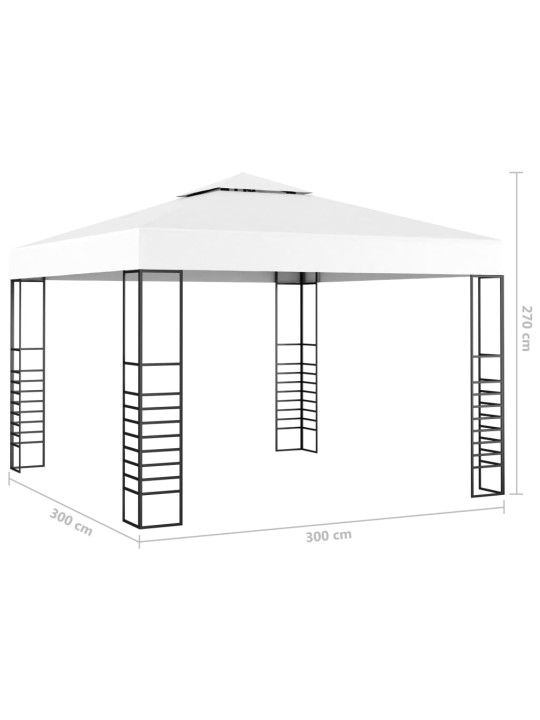 Aiatelk, LED-nöörvalgustitega, 3 x 3 m, valge