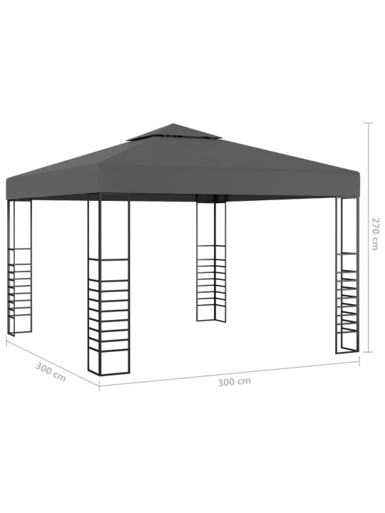 Aiatelk, LED-nöörvalgustitega, 3 x 3 m, antratsiithall