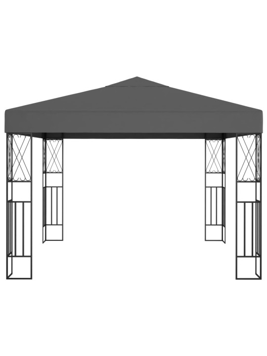 Varjualune, LED-nöörvalgustitega, 3x3 m, antratsiithall kangas