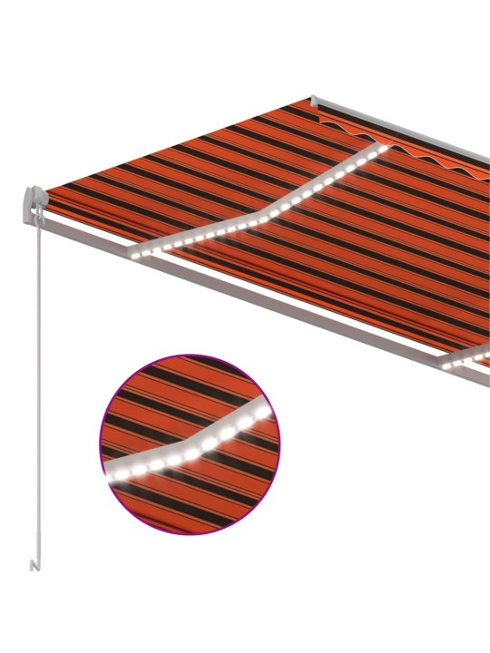 KÄSITSI SISSETÕMMATAV VARIKATUS LED 300 X 250 CM ORANŽ JA PRUUN