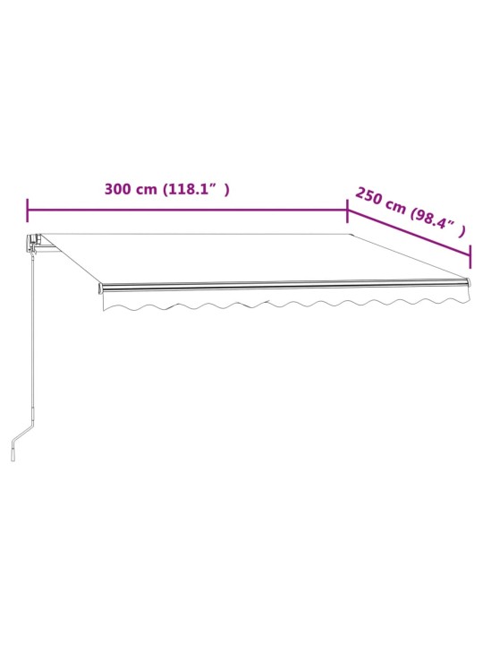 AUTOMAATNE SISSETÕMMATAV VARIKATUS 300 X 250 CM, ANTRATSIITHALL