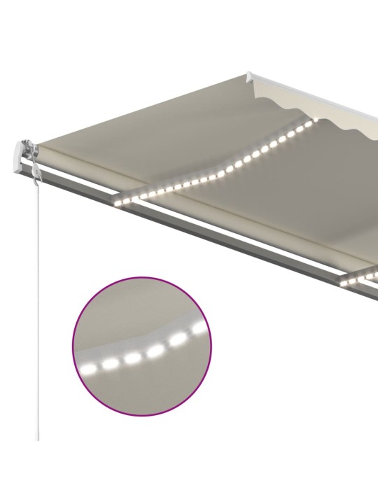 Automaatne varikatus ledi ja tuuleanduriga 300x250 cm kreemjas