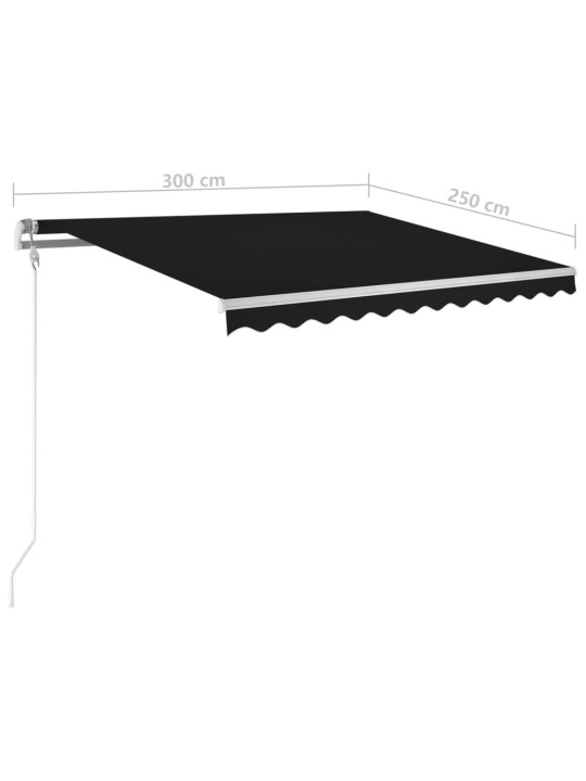 Automaatne varikatus ledi ja tuuleanduriga 300x250 cm tumehall