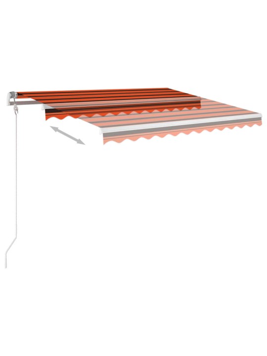 Automaatne varikatus, led, tuuleandur 300 x 250 cm oranž/pruun