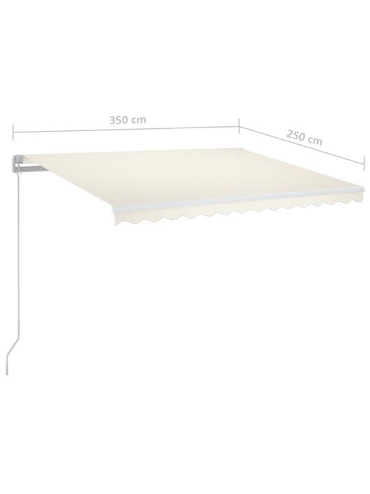 KÄSITSI SISSETÕMMATAV VARIKATUS LEDIGA, 350X250 CM KREEMJAS