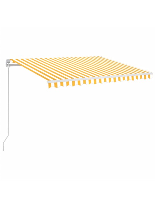 KÄSITSI SISSETÕMMATAV VARIKATUS, LED, 350X250 CM KOLLANE, VALGE