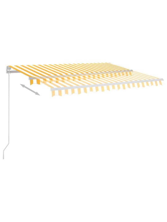 KÄSITSI SISSETÕMMATAV VARIKATUS, LED, 350X250 CM KOLLANE, VALGE