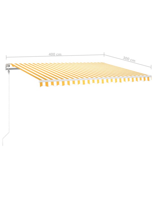 Automaatne varikatus LED, tuuleandur 400x300 cm kollane/valge