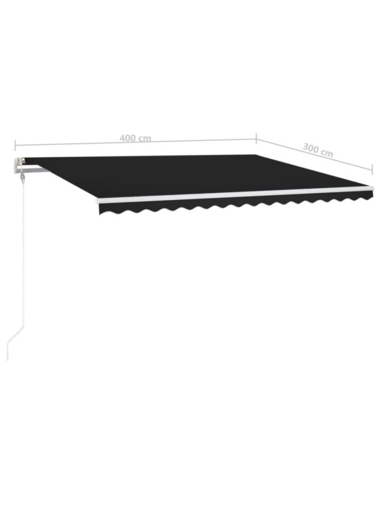 Automaatne varikatus ledi ja tuuleanduriga 400x300 cm tumehall