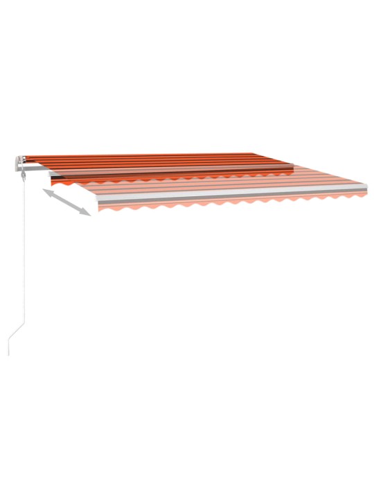 Automaatne varikatus led, tuuleandur 400x300 cm oranž/pruun