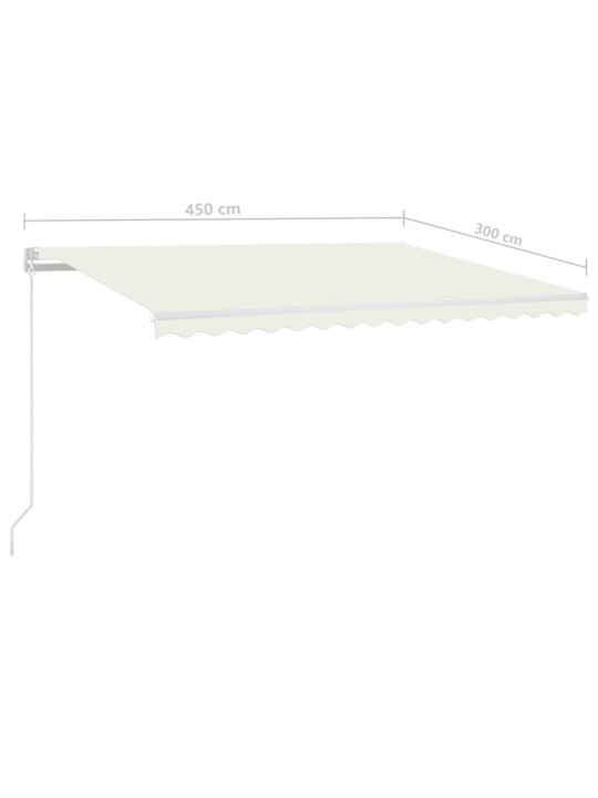 KÄSITSI SISSETÕMMATAV VARIKATUS, 450X300 CM KREEMJAS