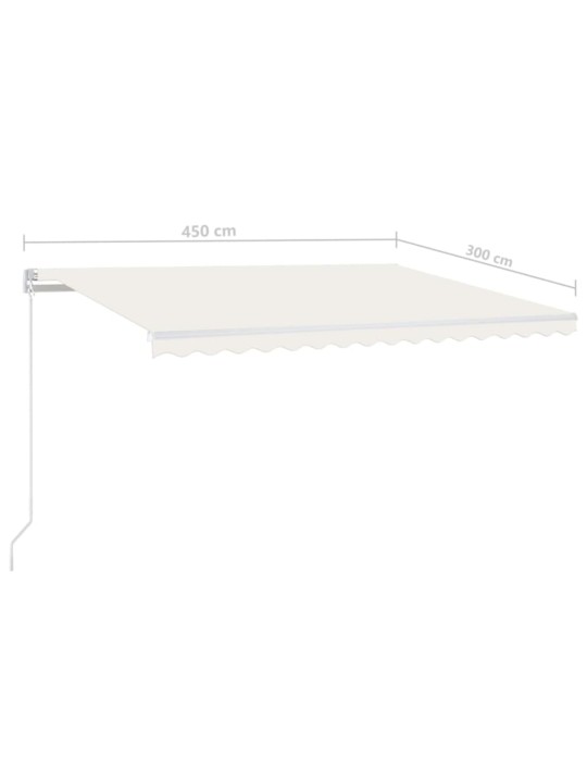 KÄSITSI SISSETÕMMATAV VARIKATUS, LED, 450X300 CM, KREEMJAS
