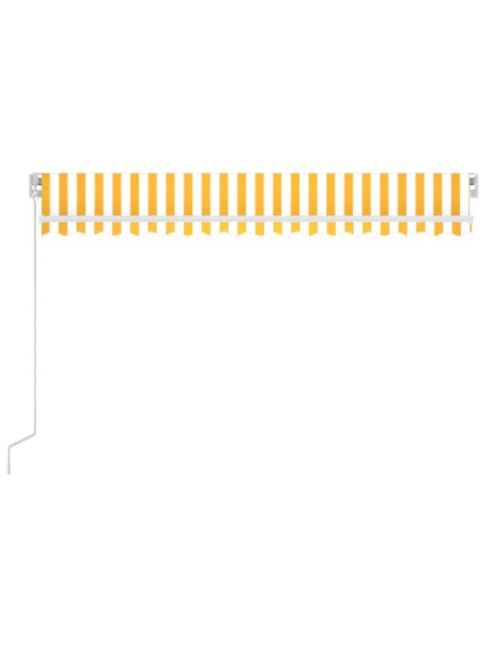KÄSITSI SISSETÕMMATAV VARIKATUS, LED, 450X300 CM KOLLANE, VALGE