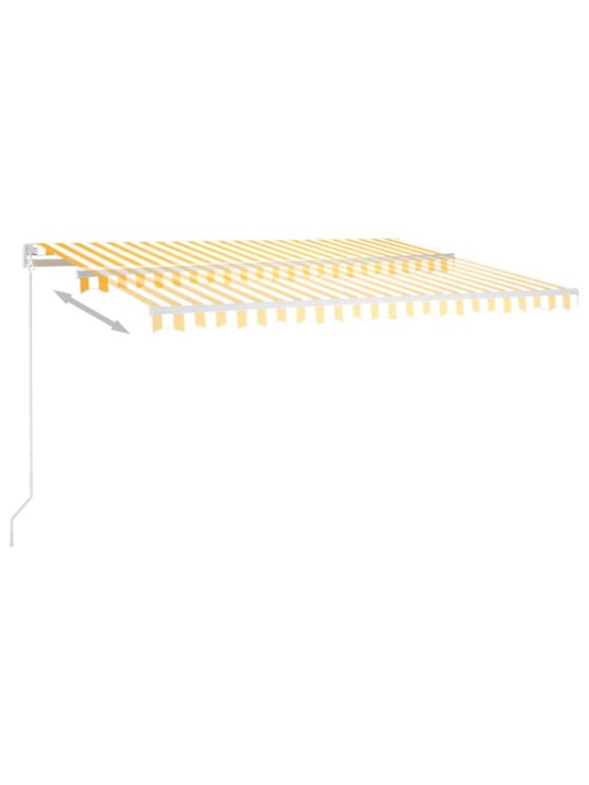 KÄSITSI SISSETÕMMATAV VARIKATUS, LED, 450X300 CM KOLLANE, VALGE