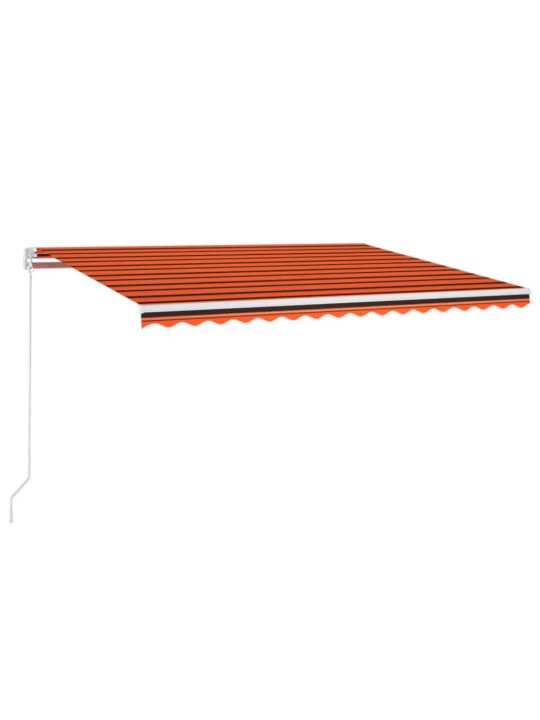 KÄSITSI SISSETÕMMATAV VARIKATUS, LED 450X300 CM, ORANŽ JA PRUUN