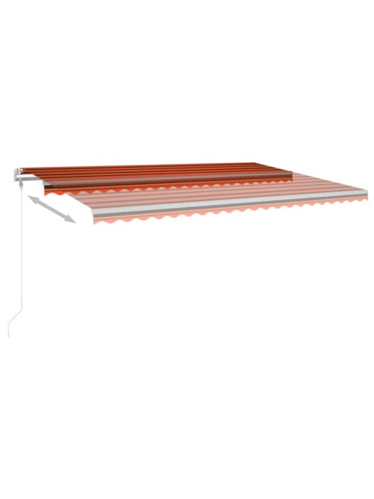 Automaatne varikatus led, tuuleandur, 500 x 300 cm oranž/pruun