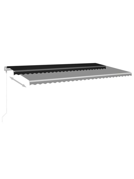 Automaatne varikatus LED, tuuleandur 600x300 cm, antratsiit