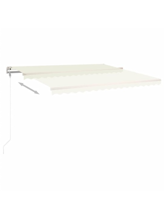 Automaatselt sissetõmmatav varikatus, 400x350 cm kreemjas
