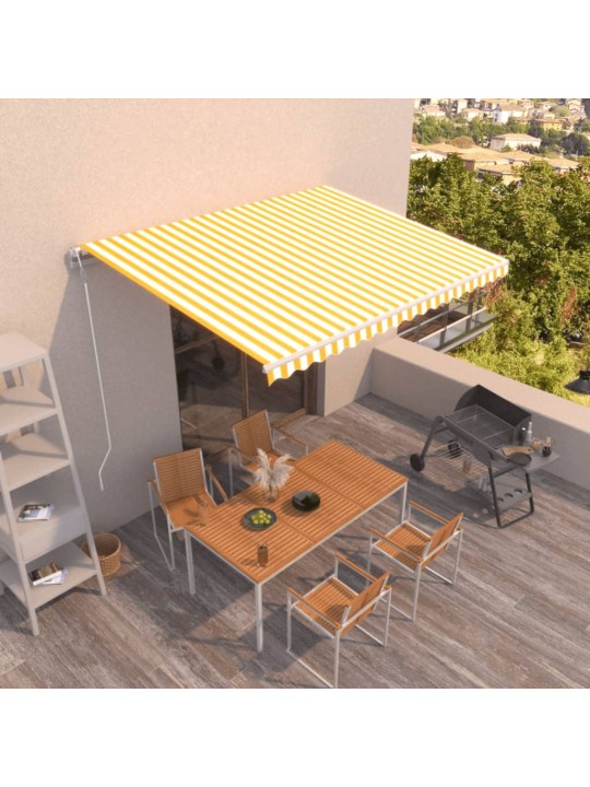 AUTOMAATSELT SISSETÕMMATAV VARIKATUS 400X350 CM KOLLANE, VALGE