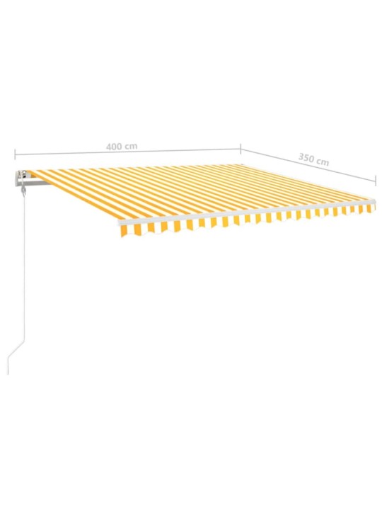 Automaatne varikatus, led, tuuleandur, 400x350 cm kollane/valge