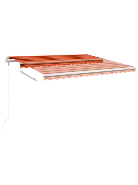 AUTOMAATSELT SISSETÕMMATAV VARIKATUS, 450 X 350 CM, ORANŽ/PRUUN