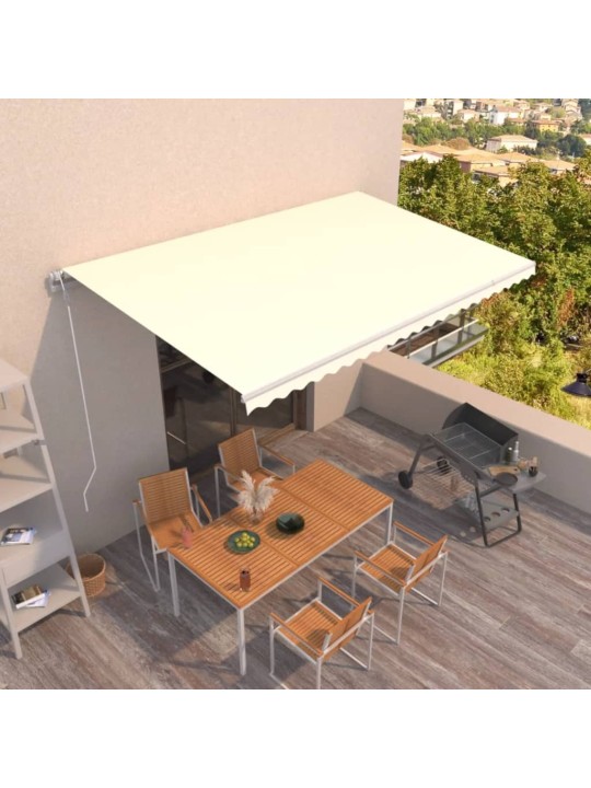 AUTOMAATSELT SISSETÕMMATAV VARIKATUS, 500X350 CM, KREEMJAS