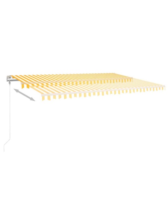 AUTOMAATSELT SISSETÕMMATAV VARIKATUS, 500X350 CM, KOLLANE/VALGE