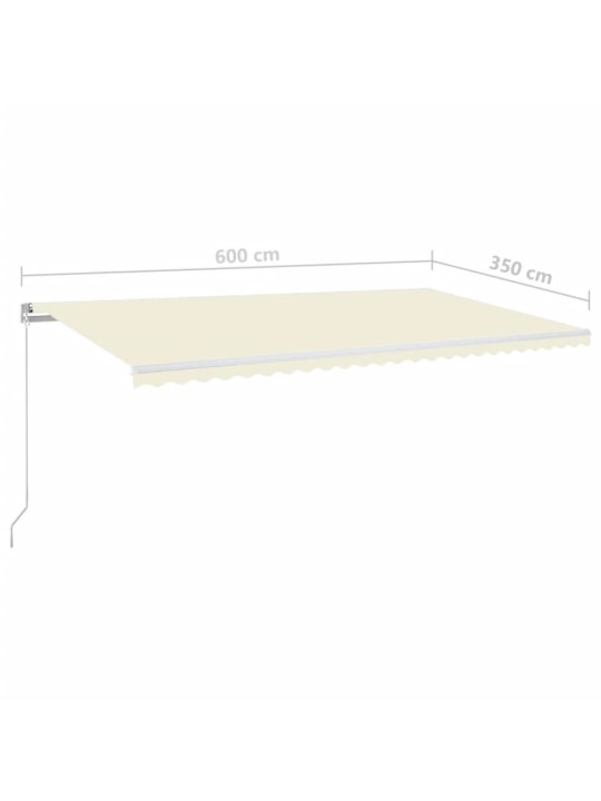 KÄSITSI SISSETÕMMATAV VARIKATUS 600X350 CM KREEMJAS