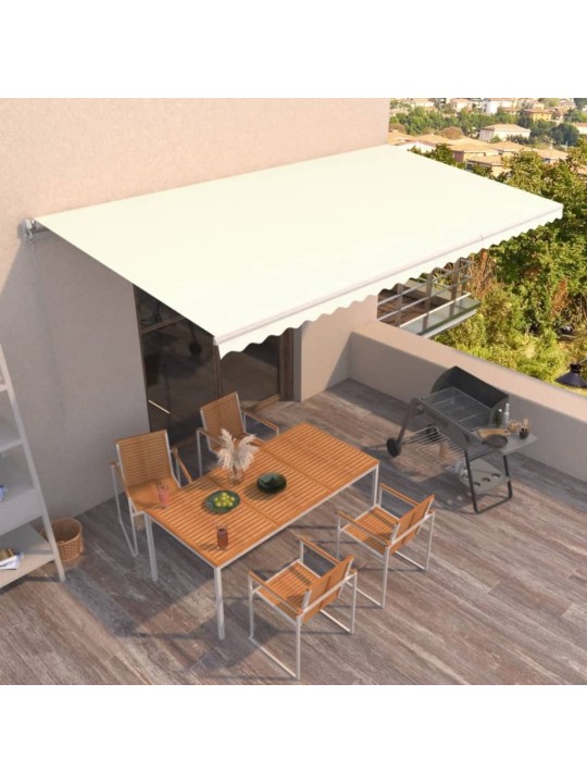 KÄSITSI SISSETÕMMATAV VARIKATUS 600X350 CM KREEMJAS