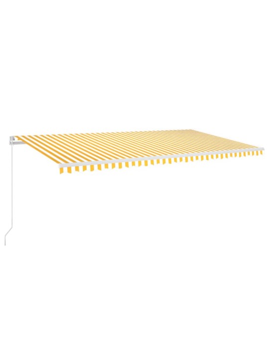 KÄSITSI SISSETÕMMATAV VARIKATUS 600 X 350 CM, KOLLANE JA VALGE
