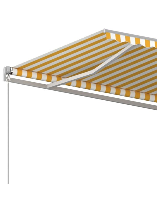KÄSITSI SISSETÕMMATAV VARIKATUS 600 X 350 CM, KOLLANE JA VALGE